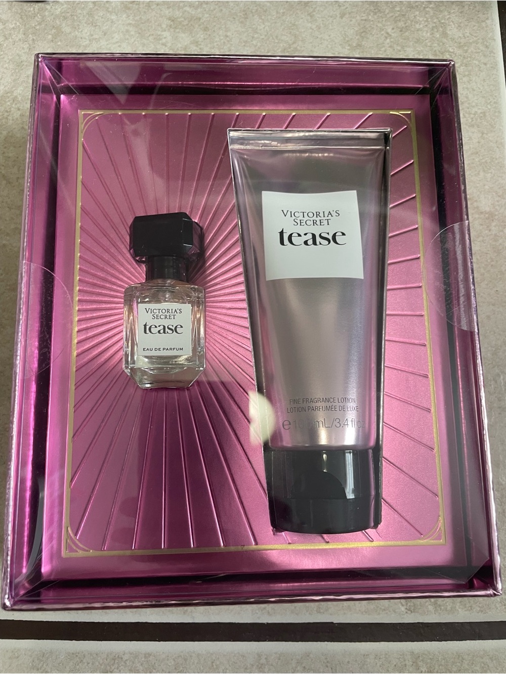Victoria's Secret Metallic Pink Fragrance & Lotion Gift Set